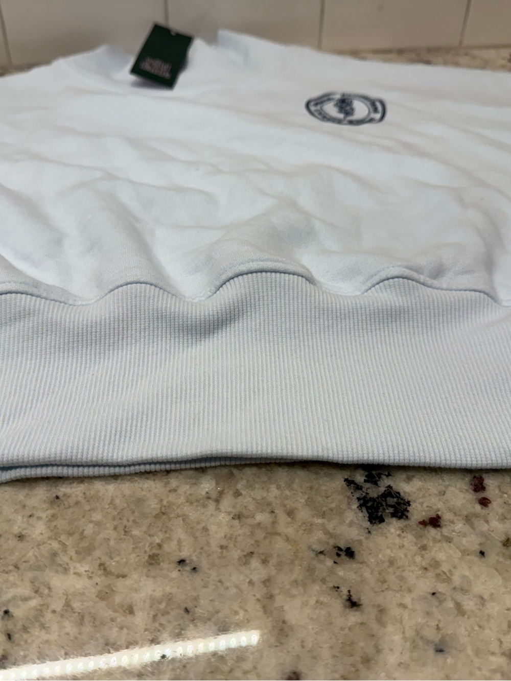 Wild Fable Pale Blue (Aqua Frost) Cropped Mock Neck Sweatshirt with Logo - NWT - Picture 10 of 11